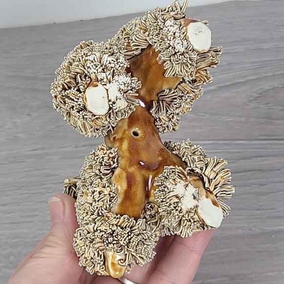 Vintage Brown Porcelain Spaghetti Poodle Dog Walking Figurine - Picture 5 of 7